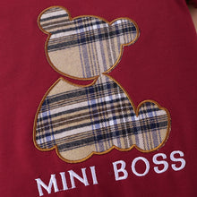 Load image into Gallery viewer, Plaid Bear Graphic MINI BOSS Graphic Jumpsuit
