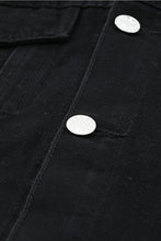 Load image into Gallery viewer, Distressed Button-Up Denim Jacket with Pockets
