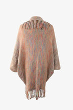 Load image into Gallery viewer, Multicolored Fringe Trim Poncho
