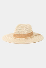 Load image into Gallery viewer, Fame Contrast Straw Braided Sun Hat
