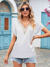 Load image into Gallery viewer, V-Neck Cuffed Blouse
