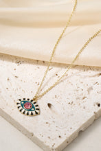 Load image into Gallery viewer, Evil Eye Pendant Gold Plated Chain Necklace
