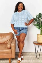 Load image into Gallery viewer, Double Take Ribbed Trim Round Neck Knit Top
