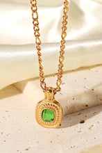 Load image into Gallery viewer, 18K Gold Plated Inlaid Rhinestone Pendant Necklace
