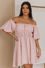 Load image into Gallery viewer, Off-Shoulder Balloon Sleeve Mini Dress
