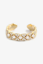 Load image into Gallery viewer, Inlaid Zircon 18K Gold-Plated Open Ring
