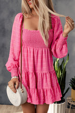 Load image into Gallery viewer, Smocked Square Neck Ruffled Mini Dress
