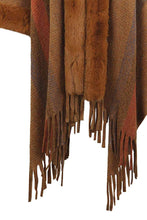 Load image into Gallery viewer, Color Block Fringe Detail Poncho
