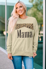 Load image into Gallery viewer, MAMA Leopard Graphic Drop Shoulder Sweatshirt
