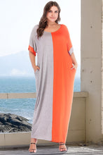 Load image into Gallery viewer, Plus Size Color Block Tee Dress with Pockets
