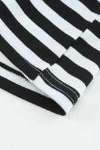 Load image into Gallery viewer, Striped Tie-Waist Frill Trim V-Neck Dress
