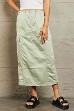 Load image into Gallery viewer, HYFVE Just In Time High Waisted Cargo Midi Skirt
