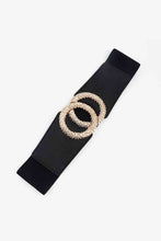 Load image into Gallery viewer, Circle Buckle Elastic Wide PU Belt
