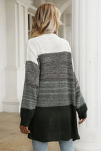 Load image into Gallery viewer, Color Block Chunky Knit Sweater Cardigan
