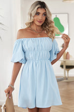 Load image into Gallery viewer, Off-Shoulder Balloon Sleeve Mini Dress
