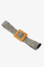 Load image into Gallery viewer, Square Buckle Elastic Braid Belt
