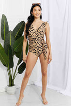 Load image into Gallery viewer, Marina West Swim Full Size Float On Ruffle Faux Wrap One-Piece in Leopard
