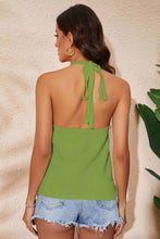 Load image into Gallery viewer, Rainbow Stripe Halter Neck Knit Tank

