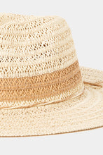 Load image into Gallery viewer, Fame Contrast Straw Braided Sun Hat
