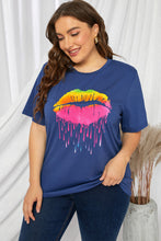 Load image into Gallery viewer, Plus Size Lip Graphic Tee Shirt

