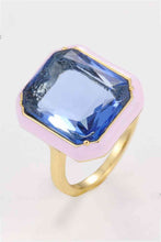 Load image into Gallery viewer, 5-Piece Wholesale Glass Stone Contrast Ring
