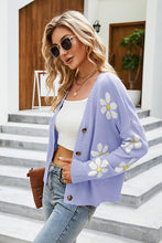 Load image into Gallery viewer, Flower Pattern Button Front Cardigan
