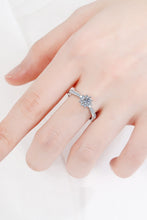 Load image into Gallery viewer, Moissanite Rhodium-Plated Snowflake Ring
