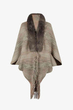 Load image into Gallery viewer, Open Front Fringe Hem Poncho
