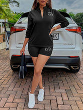 Load image into Gallery viewer, BE KIND Graphic Quarter-Zip Sweatshirt and Shorts Set
