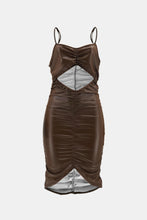 Load image into Gallery viewer, Full Size Spaghetti Strap Cutout Ruched Dress
