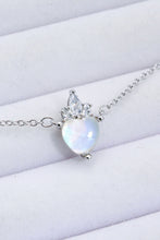 Load image into Gallery viewer, 925 Sterling Silver Moonstone Heart Pendant Necklace
