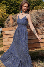Load image into Gallery viewer, Ditsy Floral Spaghetti Strap Maxi Dress
