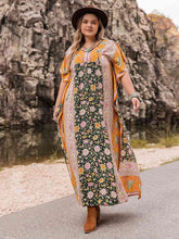 Load image into Gallery viewer, Plus Size Tie Neck Maxi Dress

