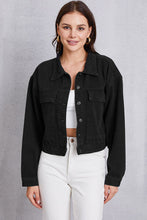 Load image into Gallery viewer, Button Up Dropped Shoulder Denim Jacket
