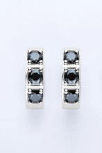 Load image into Gallery viewer, Inlaid Moissanite Huggie Earrings
