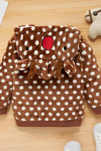 Load image into Gallery viewer, Boys Rudolph Feature Polka Dot Hooded Coat
