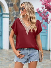 Load image into Gallery viewer, V-Neck Cuffed Blouse
