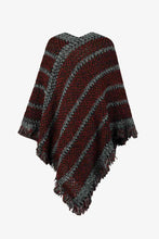 Load image into Gallery viewer, V-Neck Fringe Hem Poncho
