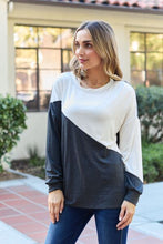 Load image into Gallery viewer, Celeste Design Full Size Contrast Long Sleeve Top
