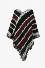 Load image into Gallery viewer, V-Neck Fringe Hem Poncho
