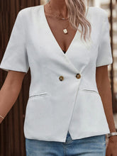 Load image into Gallery viewer, Two-Button Short Sleeve Pocket Blazer
