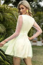 Load image into Gallery viewer, Glitter Organza Long Sleeve A-Line Dress
