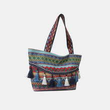Load image into Gallery viewer, Printed Tassel Detail Tote Bag

