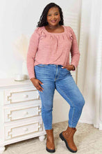 Load image into Gallery viewer, Double Take Square Neck Ruffle Shoulder Long Sleeve T-Shirt
