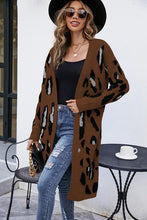 Load image into Gallery viewer, Leopard Open Front Cardigan with Pockets
