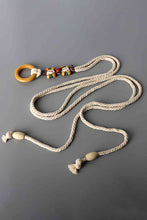 Load image into Gallery viewer, Wood Ring Rope Belt
