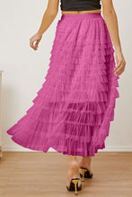 Load image into Gallery viewer, Ruched High Waist Tiered Skirt
