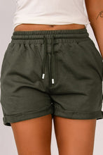Load image into Gallery viewer, Drawstring Cuffed Shorts with Pockets
