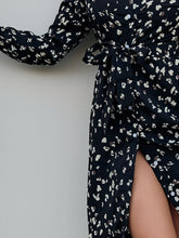 Load image into Gallery viewer, Animal Print Tie-Waist Midi Shirt Dress
