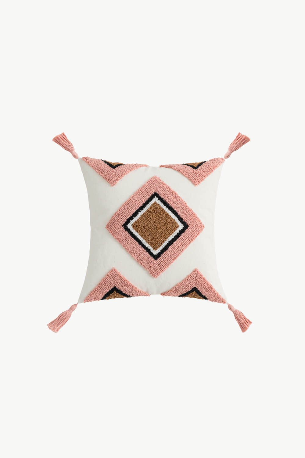 4 Picks Geometric Graphic Tassel Pillow Cover